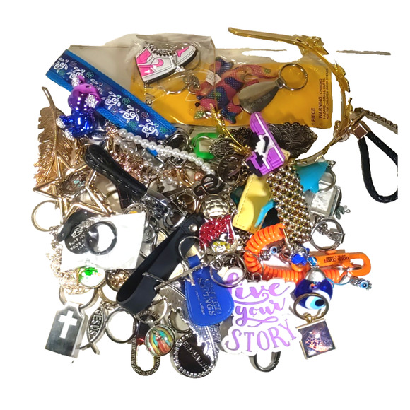 Junk Drawer Lot Keychain Barrettes 2.9 Lbs - Picture 2 of 16